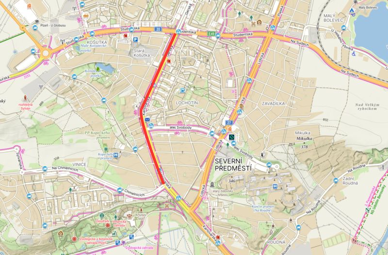 Řidiči, pozor. Z Lochotína do centra bude částečná uzavírka