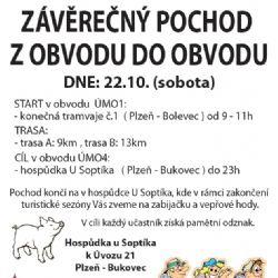 22. 10. proběhne akce s názvem Závěrečný pochod z obvodu do obvodu