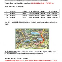 Informativní schůzka Jedeme dál pro turnus 21.11.-21.1.2016