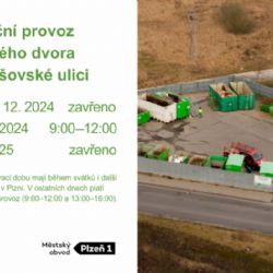 Vánoční provoz sběrného dvora v Úněšovské ulici