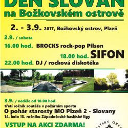 Den Slovan a hasičská soutěž se uskuteční na Božkovském ostrově