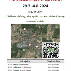 Informace o letním provozu sběrných dvorů 2024 na území města Plzně