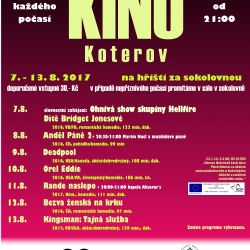 Letní kino Koterov zve na filmové novinky! Začíná promítat od 7. srpna