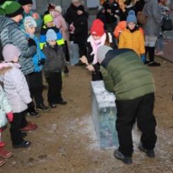 Po rozsvícení vánočního stromu následovala ledová show a tichý ohňostroj