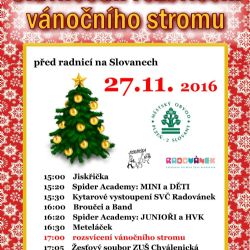 Slavnostní rozsvícení vánočního stromu na Slovanech