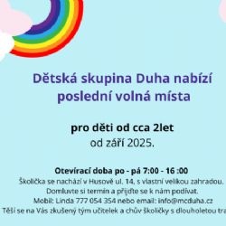 Mateřské centrum Duha nabízí svoje aktivity pro rodiče s dětmi již více jak 15let