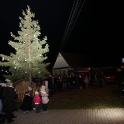 Obyvatelé Radobyčic rozsvítili vánoční strom