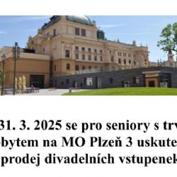 Prodej zvýhodněných divadelních vstupenek pro seniory na duben 2025