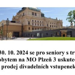 Prodej zvýhodněných divadelních vstupenek pro seniory na listopad 2024