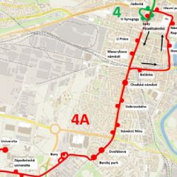 Výluka tramvajové dopravy na lince 4