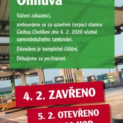 Globus - UZAVŘENÍ ČERPACÍ STANICE 4.2.