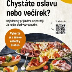 Pestrý výběr pohoštění z Globusu na Vaše oslavy a večírky 