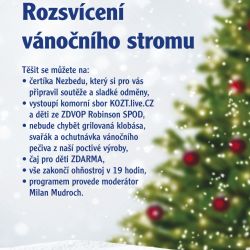 Rozsvícení vánočního stromu u Globusu v Chotíkově 