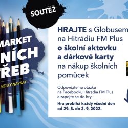 Vyhrajte školní výbavu z GLOBUSU na Hitrádiu FM PLUS