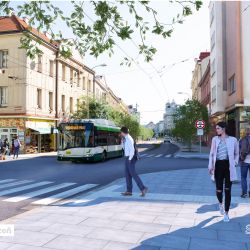Americká v Plzni bude od pondělí 23. srpna sloužit už jen chodcům, cyklistům a MHD