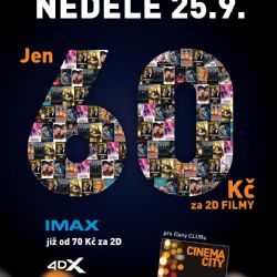Cinema City zve na levnou filmovou neděli