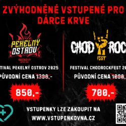 Dárci krve mohou na letní rockové festivaly s výraznou slevou