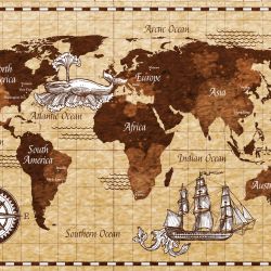 Dekorace nebo pracovní pomůcka do škol nebo úřadů - nástěnná mapa