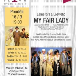 Divadlo PLUTO vstoupí 16. září do své 21. sezóny legendárním muzikálem My Fair Lady