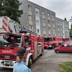 Hasiči společně se strážníky zkoušeli průjezdnost ulic v Liticích 