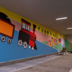 Modernizace stanice Pačejov je téměř hotová, otevřel se podchod s kresbami