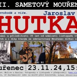 Na Sametovém Mouřenci zazpívá J. Hutka. Co se chystá na Vánoce?
