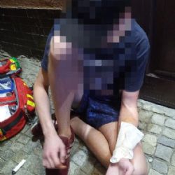 Na zastávce v Plzni se v opilosti sebepoškozoval
