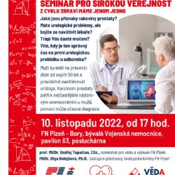 Přednáška v nemocnici se zaměří na prostatu