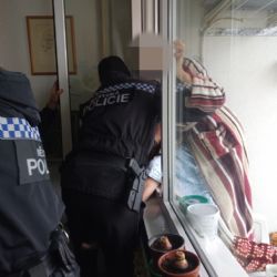 Seniorka uvízla na balkoně, z nepříjemné situace jí pomohli strážníci