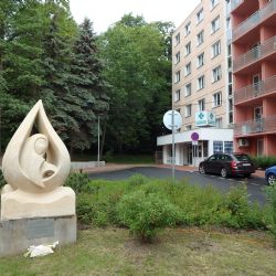 Socha Svaté Anežky České zdobí Nemocnici Privamed