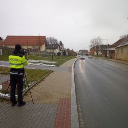 Strážníci měřili rychlost v Radobyčicích