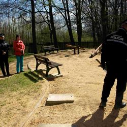 Strážníci zkontrolovali hřiště v Křimicích, Radčicích a Malesicích