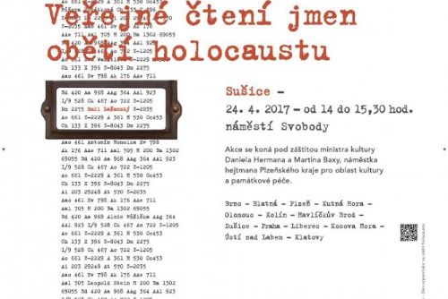 Foto: Sušice bude vzpomínat na oběti holokaustu