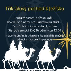 Tříkrálový pochod vyrazí v neděli k plzeňskému Ježíšku