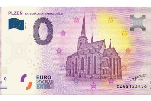 Foto: V Plzni bude v prodeji bankovka s motivem katedrály sv. Bartoloměje 