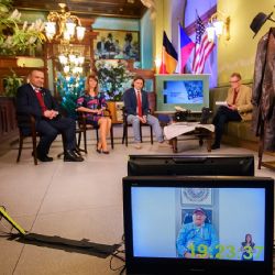 Veteráni z Belgie a USA pozdravili Plzeňany díky on-line spojení 