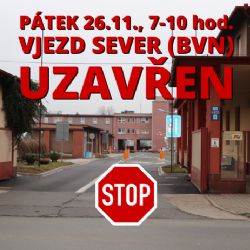 Vjezd do bývalé vojenské nemocnice v pátek dopoledne zavře