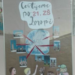 Žáci 21. ZŠ vystavují ve výloze své výtvarné práce