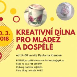 Kreativní dílna pro mládež a dospělé
