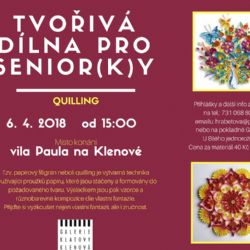 Tvořivá dílna pro senior(k)y - Quilling