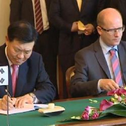 Český premiér je po 14 letech na návštěvě Jižní Koreje