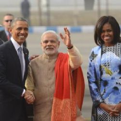Obama dorazil do Indie, bude se obchodovat i mluvit o klimatu