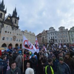 V Praze se opět protestovalo proti údajné islamizaci Česka