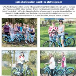 CPOS MĚSTO TOUŠKOV získalo díky Integrovanému regionálnímu operačnímu programu 20 elektrokol