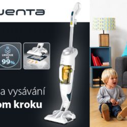 S novým vysavačem a parním mopem v jednom, budete díky značce ROWENTA trávit úklidem polovinu času!