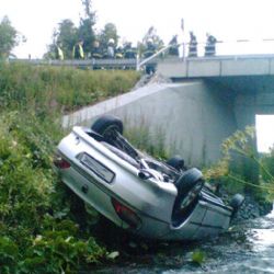 Auto spadlo do Křemelné v Železné Rudě