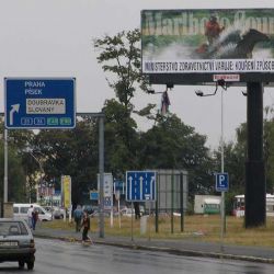 Billboard v Plzni upozorňuje na Čunkovy výroky