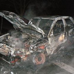 Po nehodě u Třemošné shořelo auto