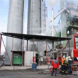 Ve šlovické obalovně hořelo, škoda téměř milion