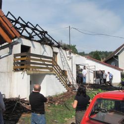 V Kovčíně hořel rodinný dům
